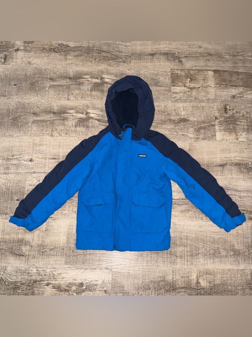 Lands End Boys Coat Blue Size Large
